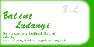 balint ludanyi business card